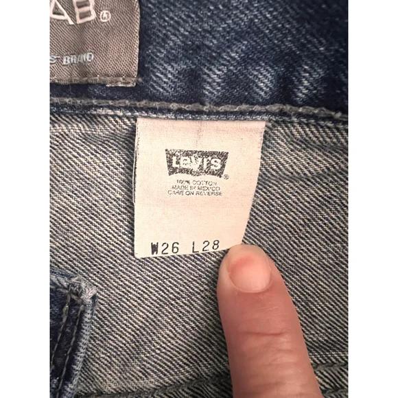 Boys Levi's SilverTab Blue Wide Leg Jeans W26 vintage early 2000’s - Picture 4 of 7